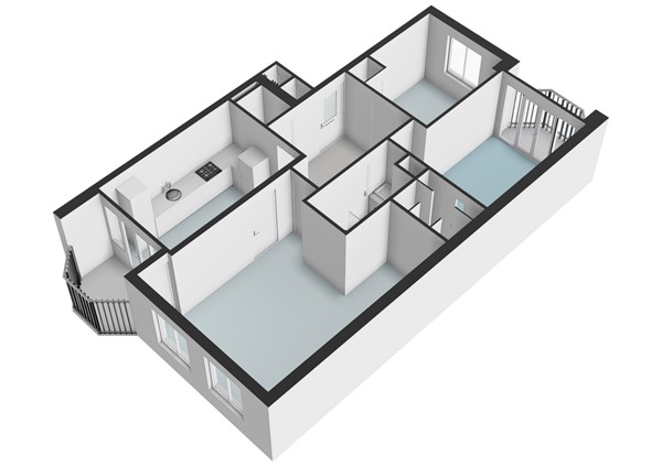 Floor plan - Tweede Oosterparkstraat 185B, 1092 BH Amsterdam 